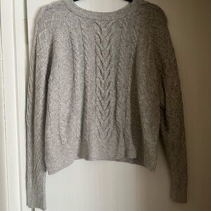 H&M Light Gray Cable Knit Sweater